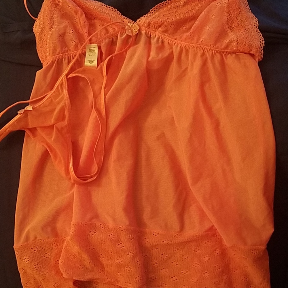 VS orange teddy and thong